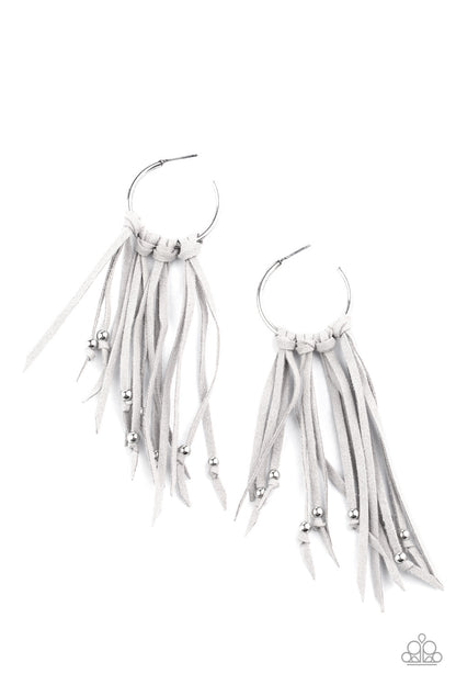 No Place Like HOMESPUN - Silver Earrings - Paparazzi Accessories - Paparazzi Accessories 