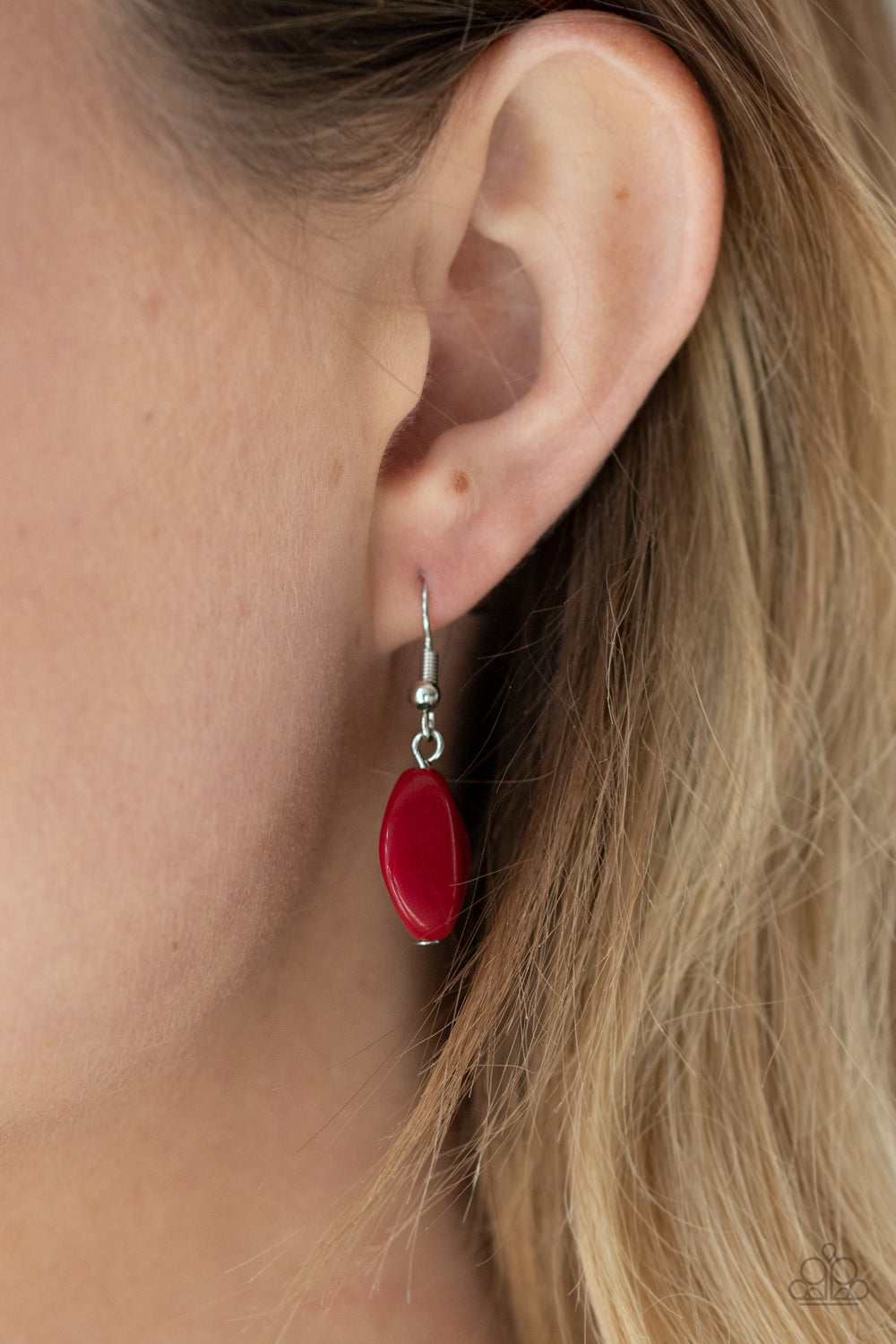 Two-Story Stunner - Red Necklace - Paparazzi Accessories - Paparazzi Accessories 