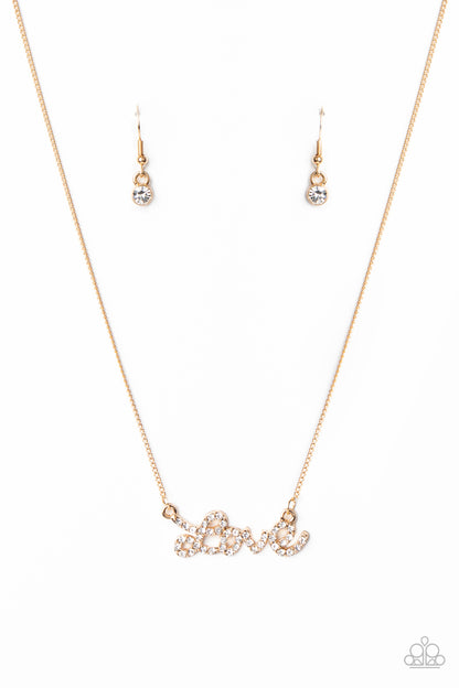 Head Over Heels In Love - Gold  - Paparazzi Accessories - Paparazzi Accessories 
