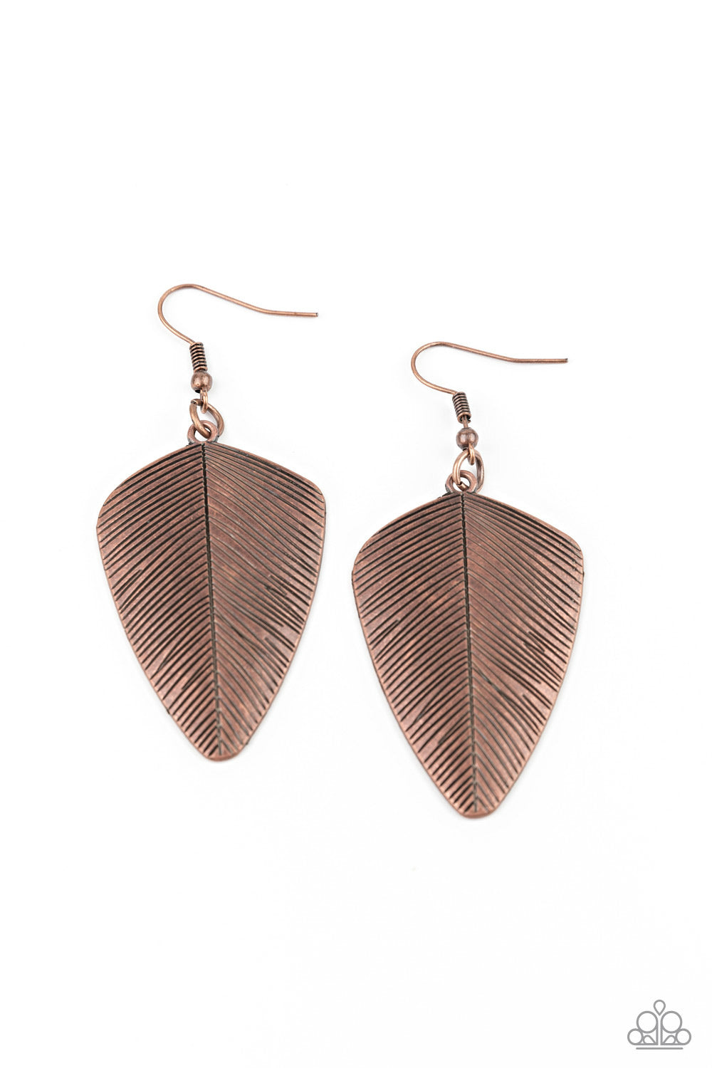 One Of The Flock - Copper Earrings - Paparazzi Accessories - Paparazzi Accessories 