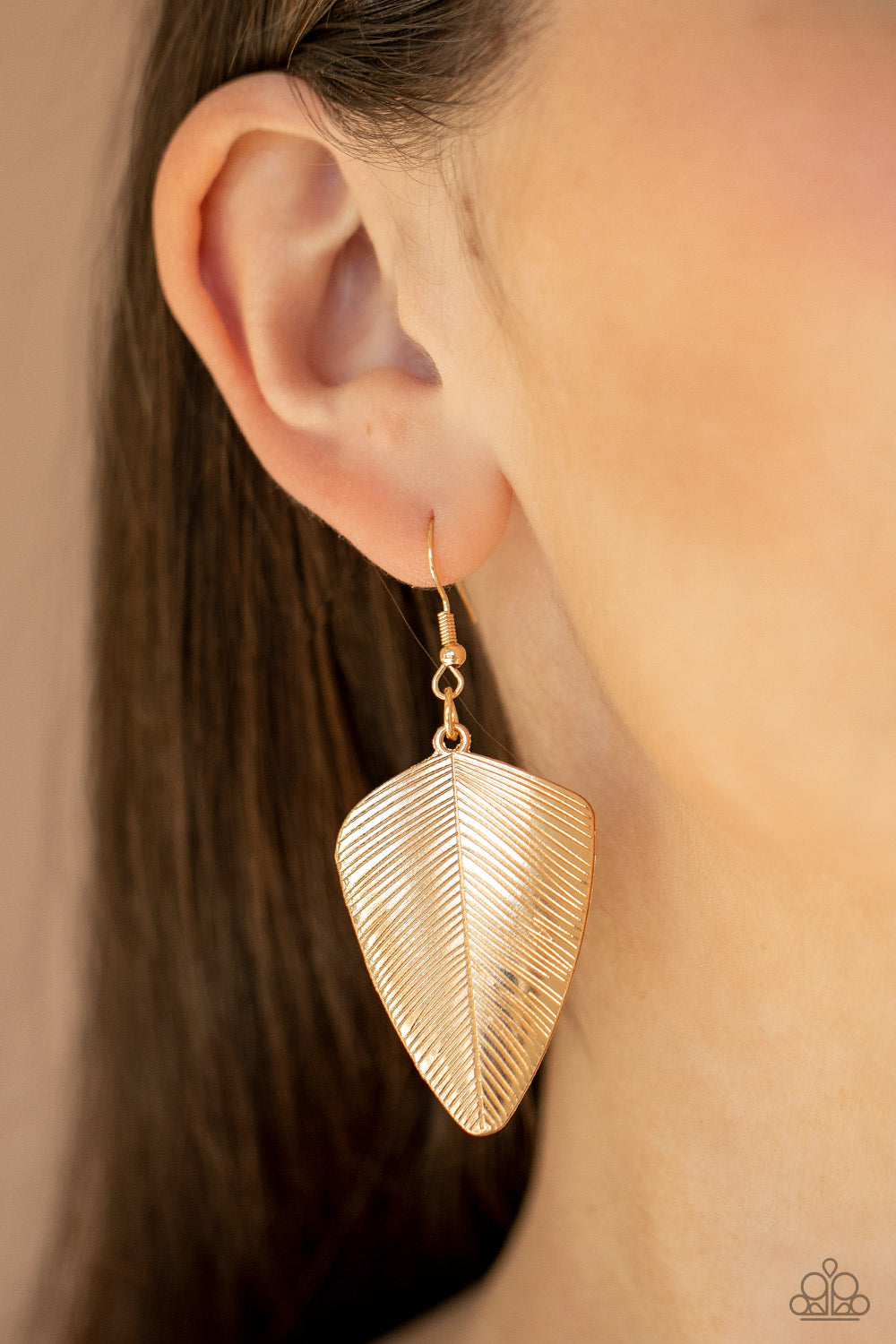 One Of The Flock - Gold Earrings - Paparazzi Accessories - Paparazzi Accessories 