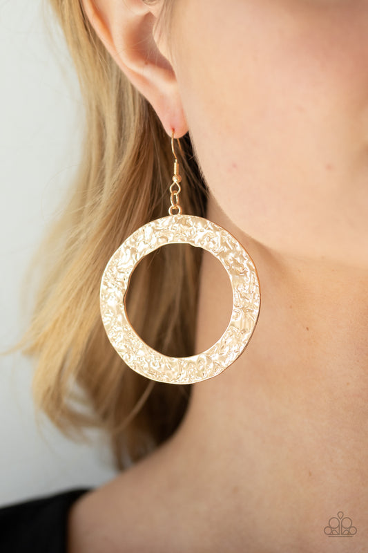 PRIMAL Meridian - Gold Earrings - Paparazzi Accessories - Paparazzi Accessories 