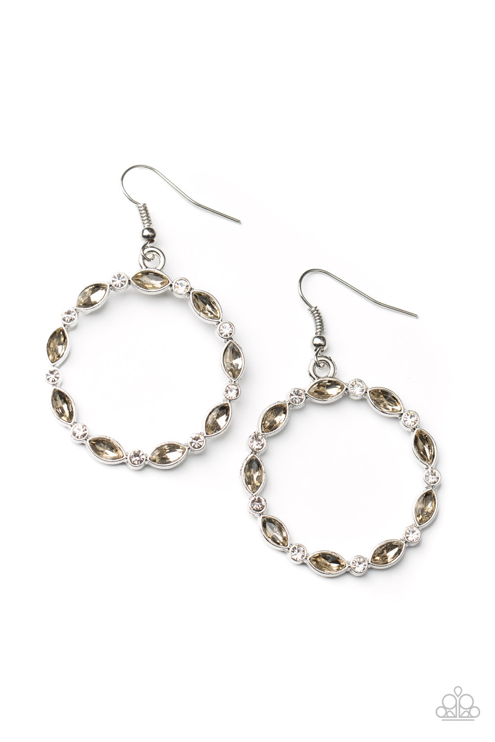 Crystal Circlets - Brown- Paparazzi Accessories - Paparazzi Accessories 