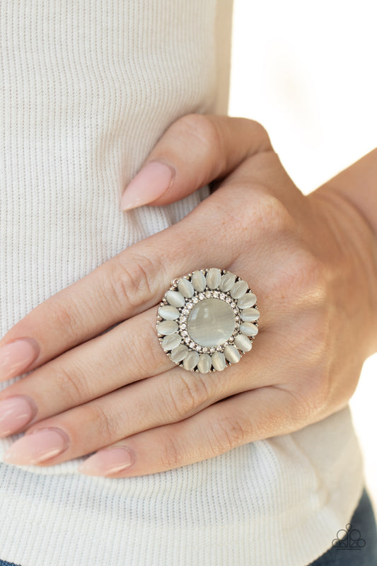 Elegantly Eden - White Ring - Paparazzi Accessories - Paparazzi Accessories 