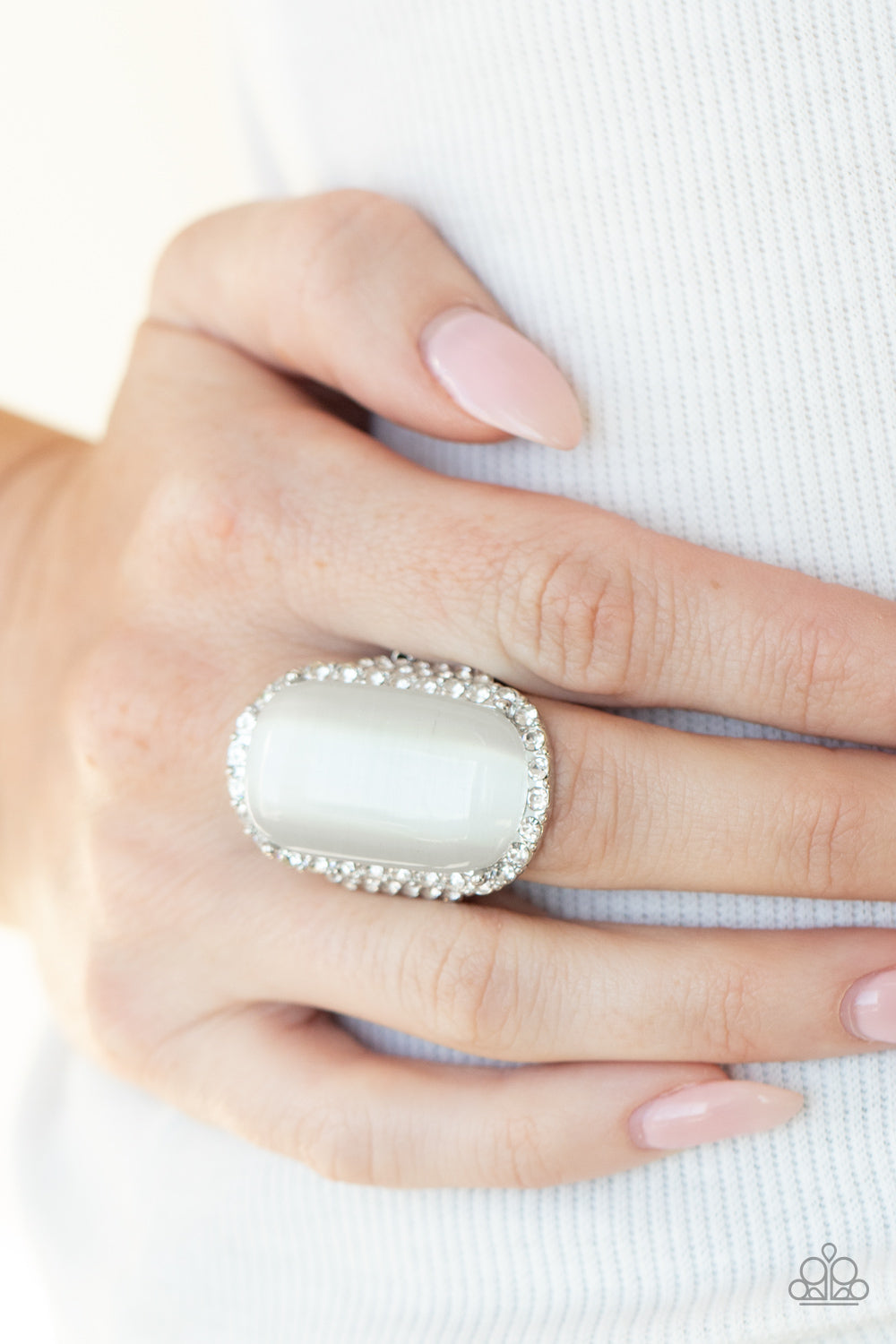Thank Your LUXE-y Stars - White Ring- Paparazzi Accessories - Paparazzi Accessories 