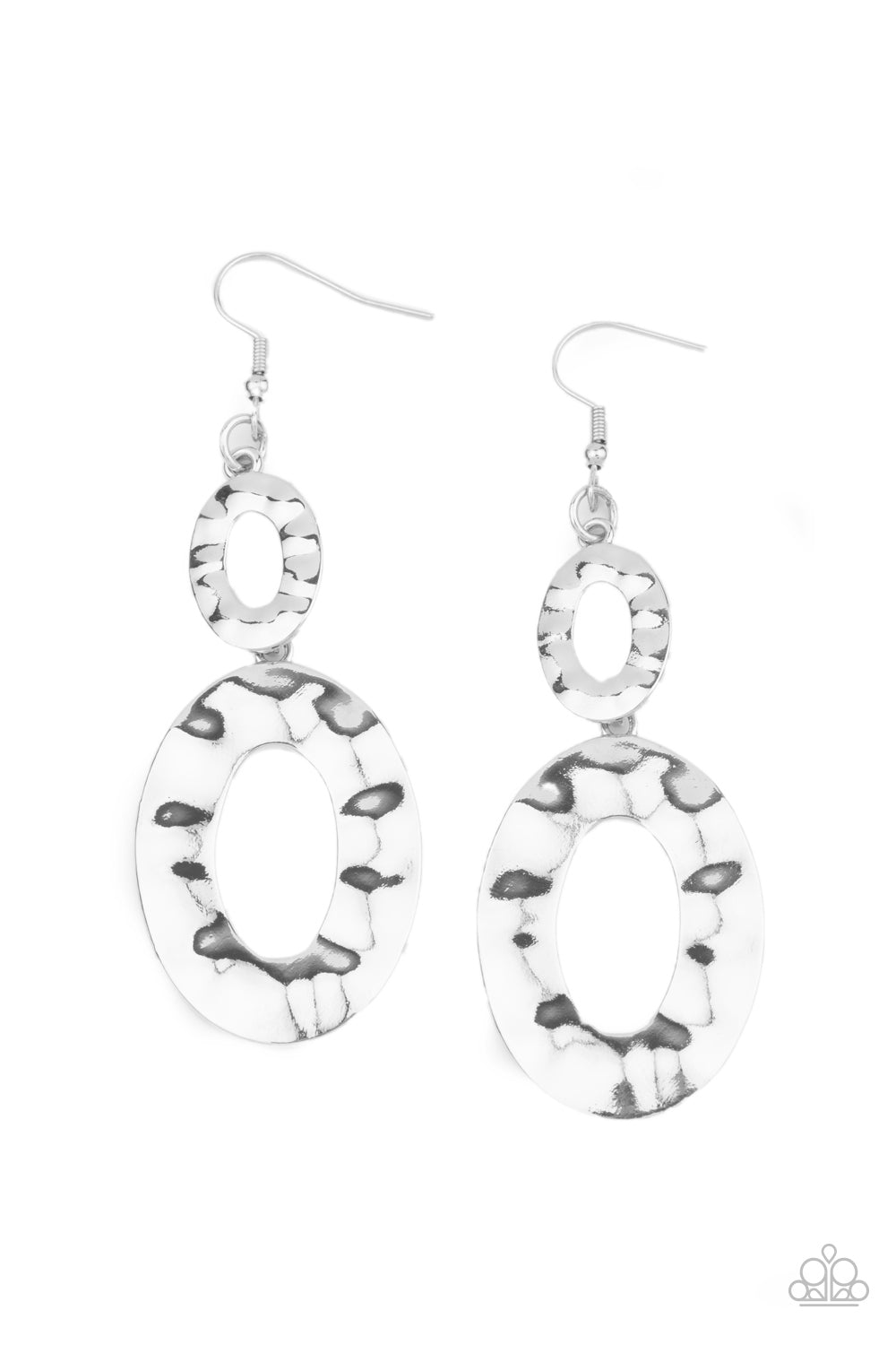 Bring On The Basics - Silver  Earrings - Paparazzi Accessories - Paparazzi Accessories 