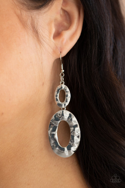 Bring On The Basics - Silver  Earrings - Paparazzi Accessories - Paparazzi Accessories 