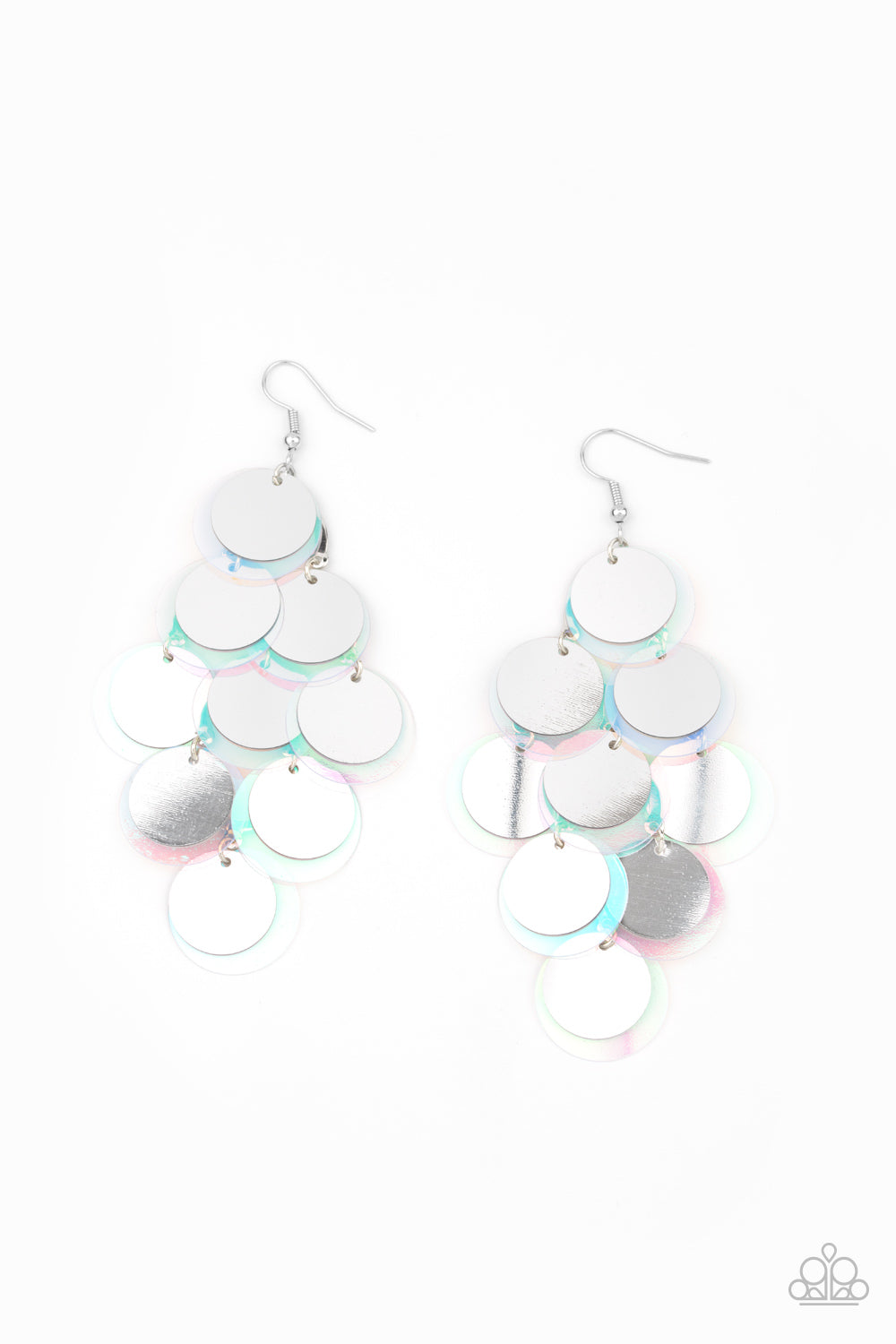 Sequin Seeker - Silver Earrings - Paparazzi Accessories - Paparazzi Accessories 