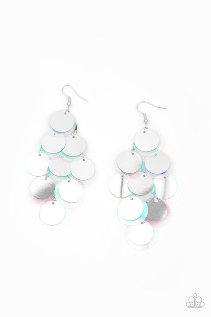 Sequin Seeker - Silver Earrings - Paparazzi Accessories - Paparazzi Accessories 