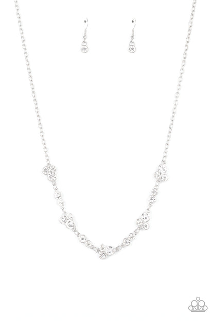 Gorgeously Glistening - White Necklace - Paparazzi Accessories - Paparazzi Accessories 