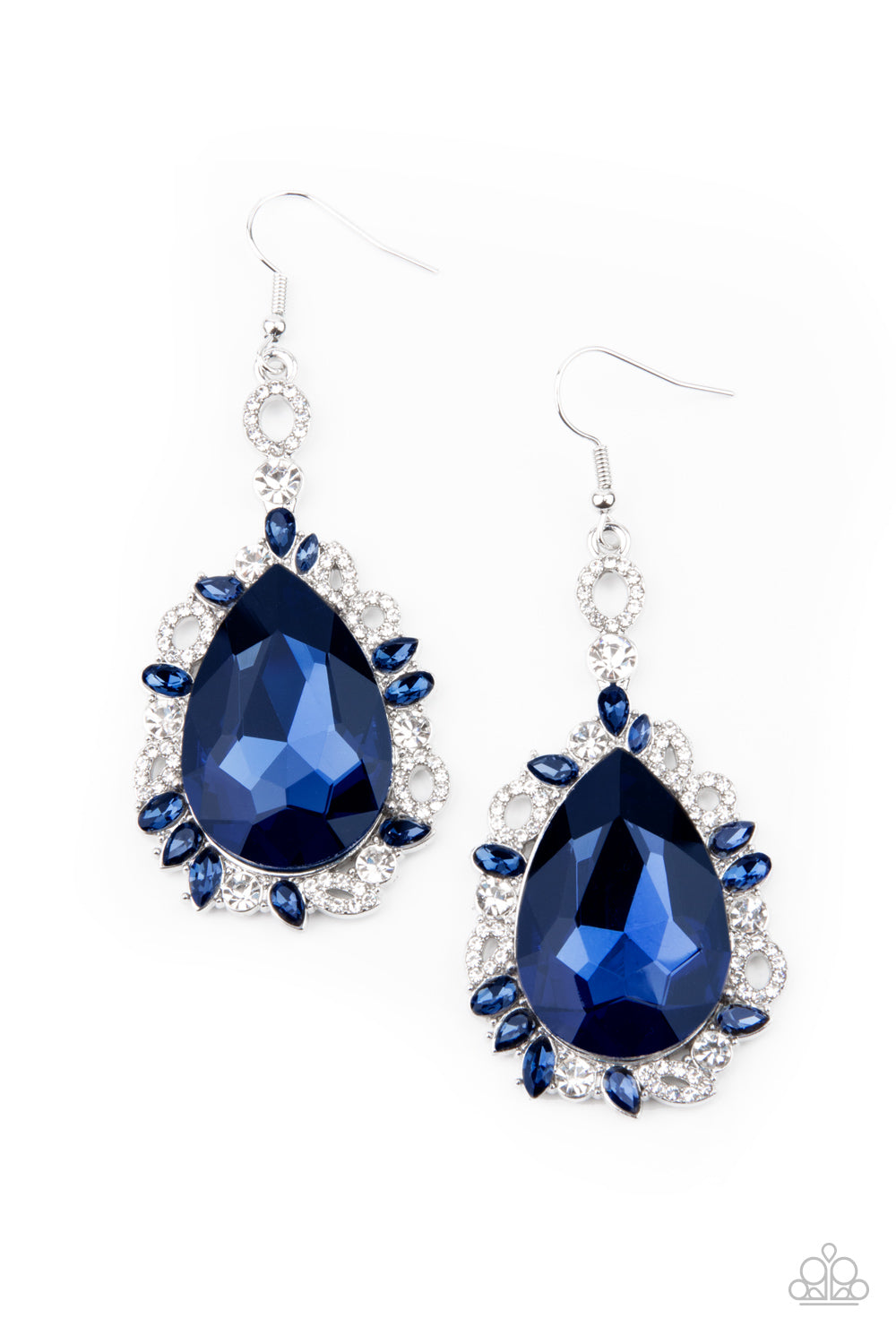 Royal Recognition - Blue Earrings - Paparazzi Accessories 