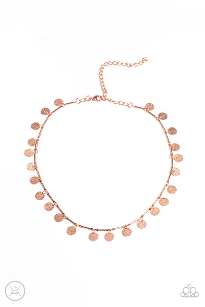 Musically Minimalist - Copper Necklace - Paparazzi Accessories 