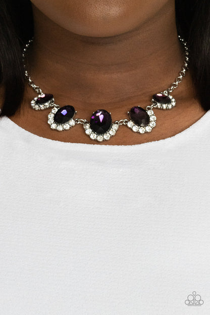 The Queen Demands It - Purple Necklace -Paparazzi Accessories - Paparazzi Accessories 