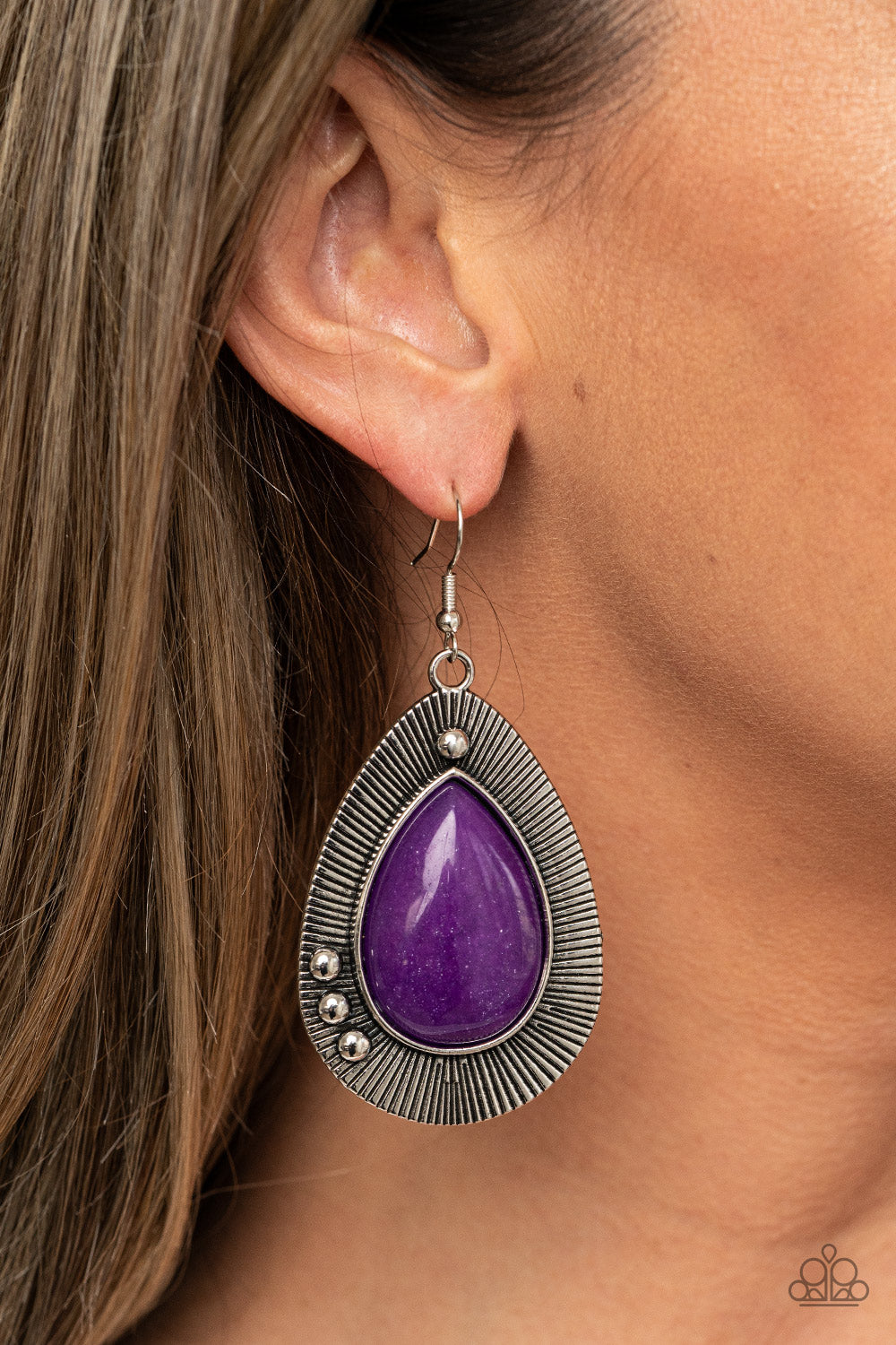 Western Fantasy - Purple Earrings- Paparazzi Accessories - Paparazzi Accessories 