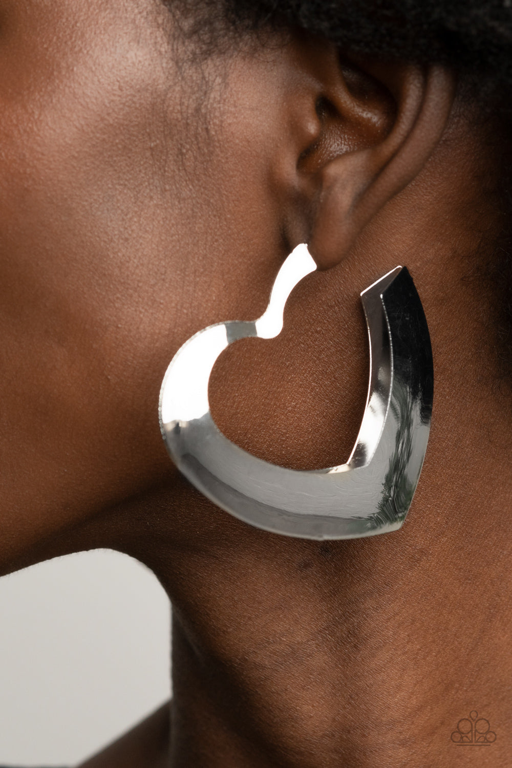 Heart-Racing Radiance - Silver Earrings- Paparazzi Accessories - Paparazzi Accessories 