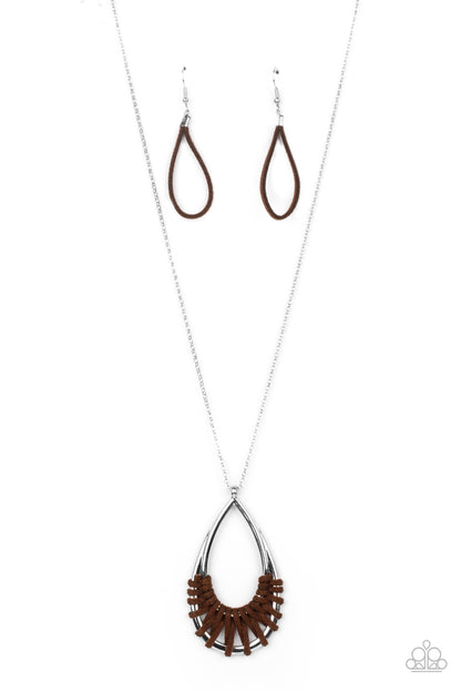 Homespun Artifact - Brown Necklace - Paparazzi Accessories - Paparazzi Accessories 