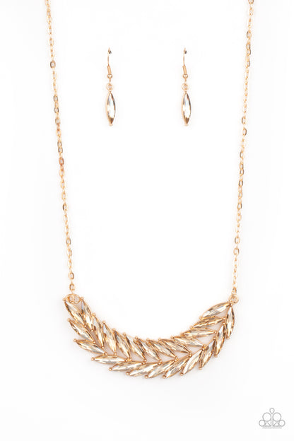 Flight of FANCINESS - Gold Necklace - Paparazzi Accessories - Paparazzi Accessories 