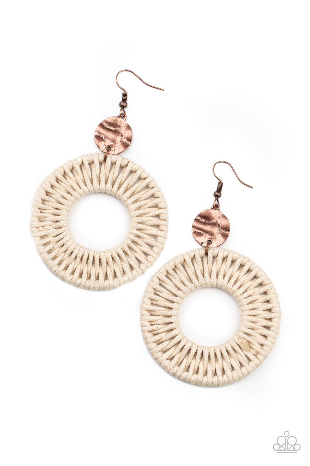 Total Basket Case - Copper Earrings - Paparazzi Accessories - Paparazzi Accessories 