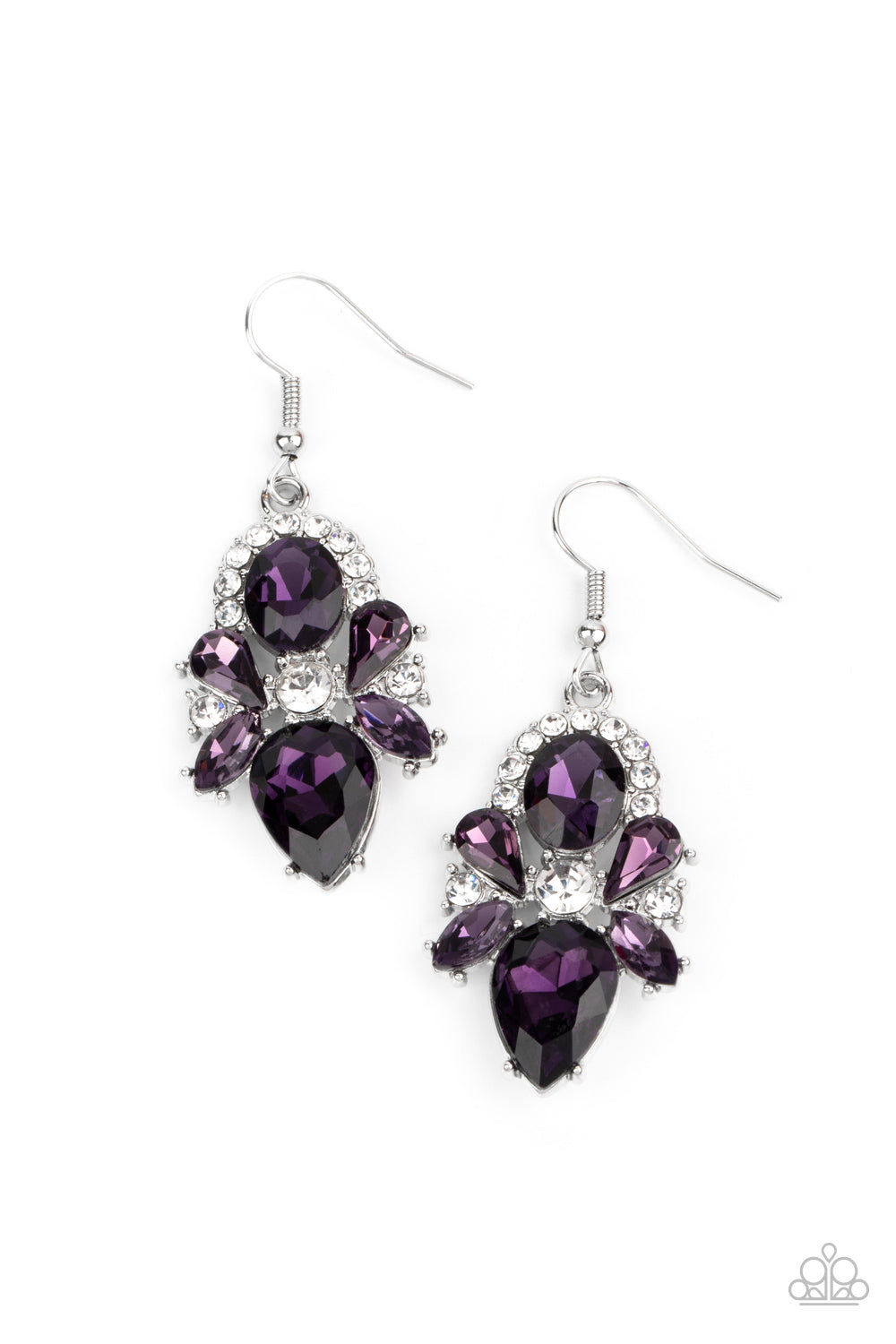 Stunning Starlet - Purple Earrings - Paparazzi Accessories 