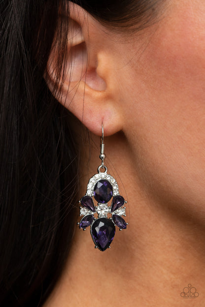 Stunning Starlet - Purple Earrings - Paparazzi Accessories 