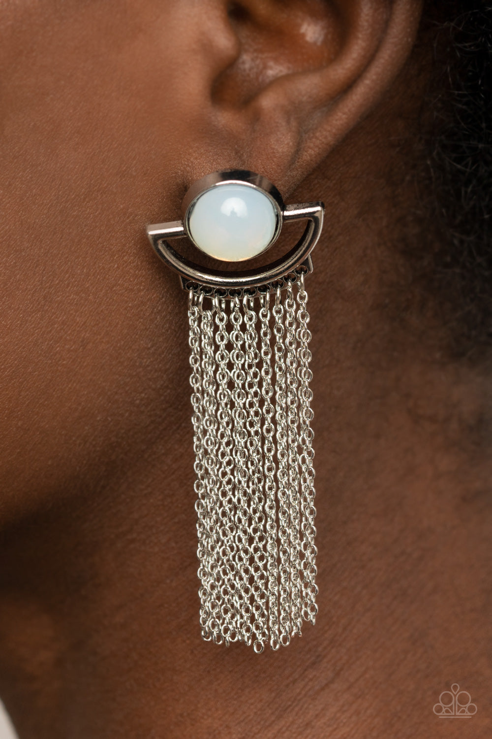 Opal Oracle - White Earrings - Paparazzi Accessories - Paparazzi Accessories 