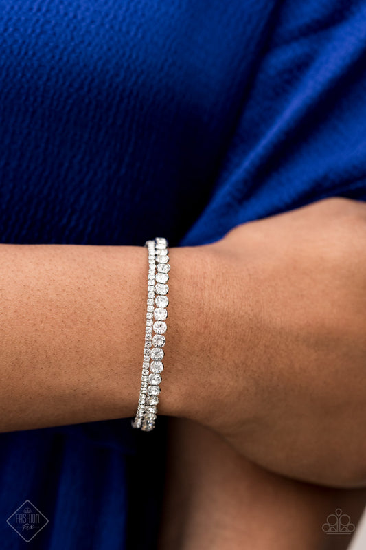Fairytale Sparkle -W hite Bracelet - Paparazzi Accessories 