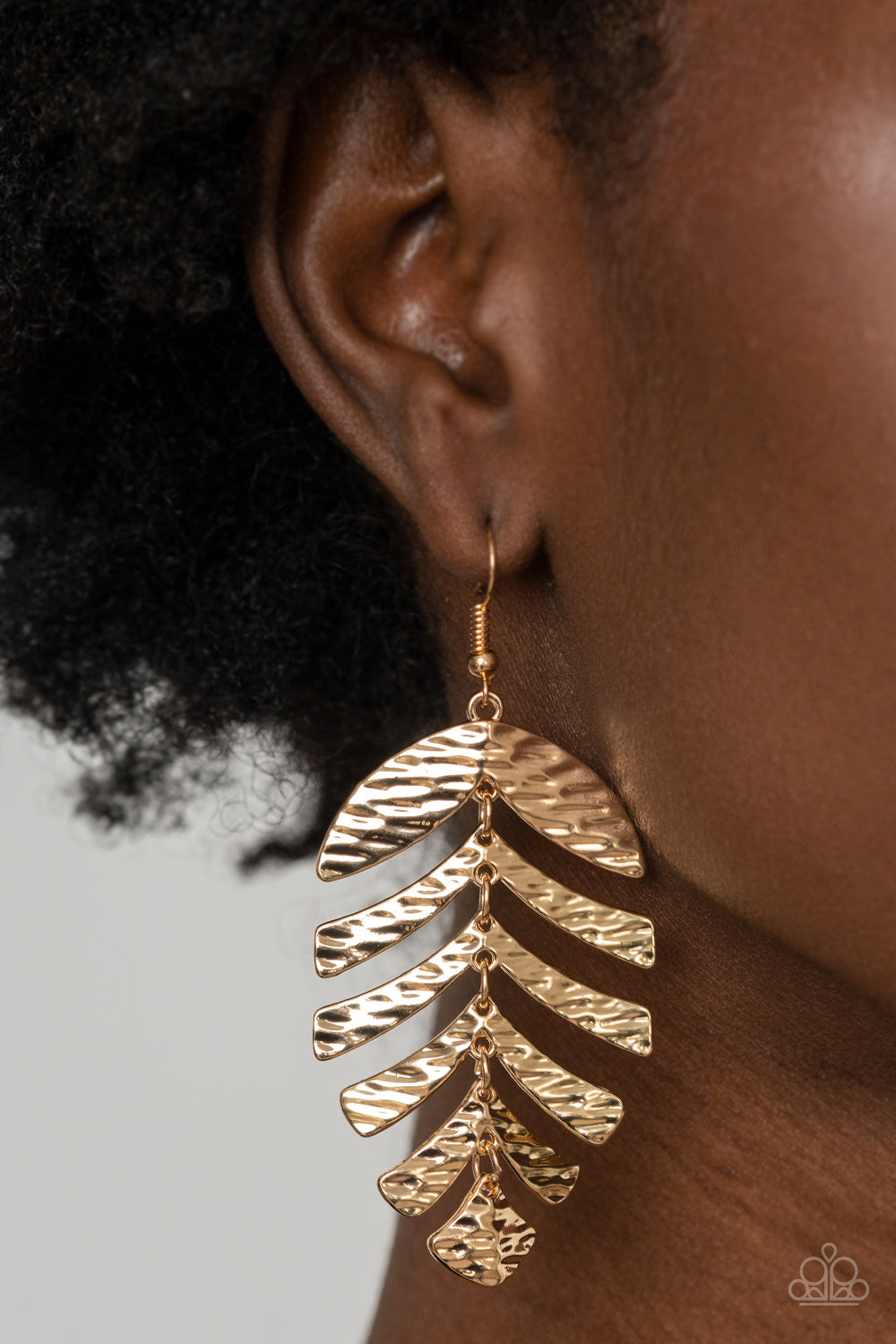 Palm Lagoon - Gold Earrings - Paparazzi Accessories - Paparazzi Accessories 
