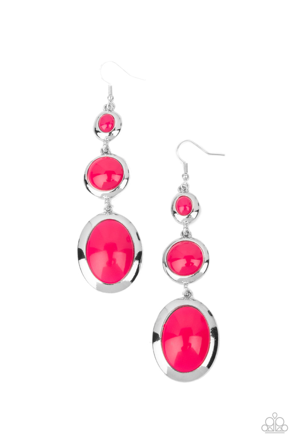 Retro Reality - Pink Earrings - Paparazzi Accessories - Paparazzi Accessories 