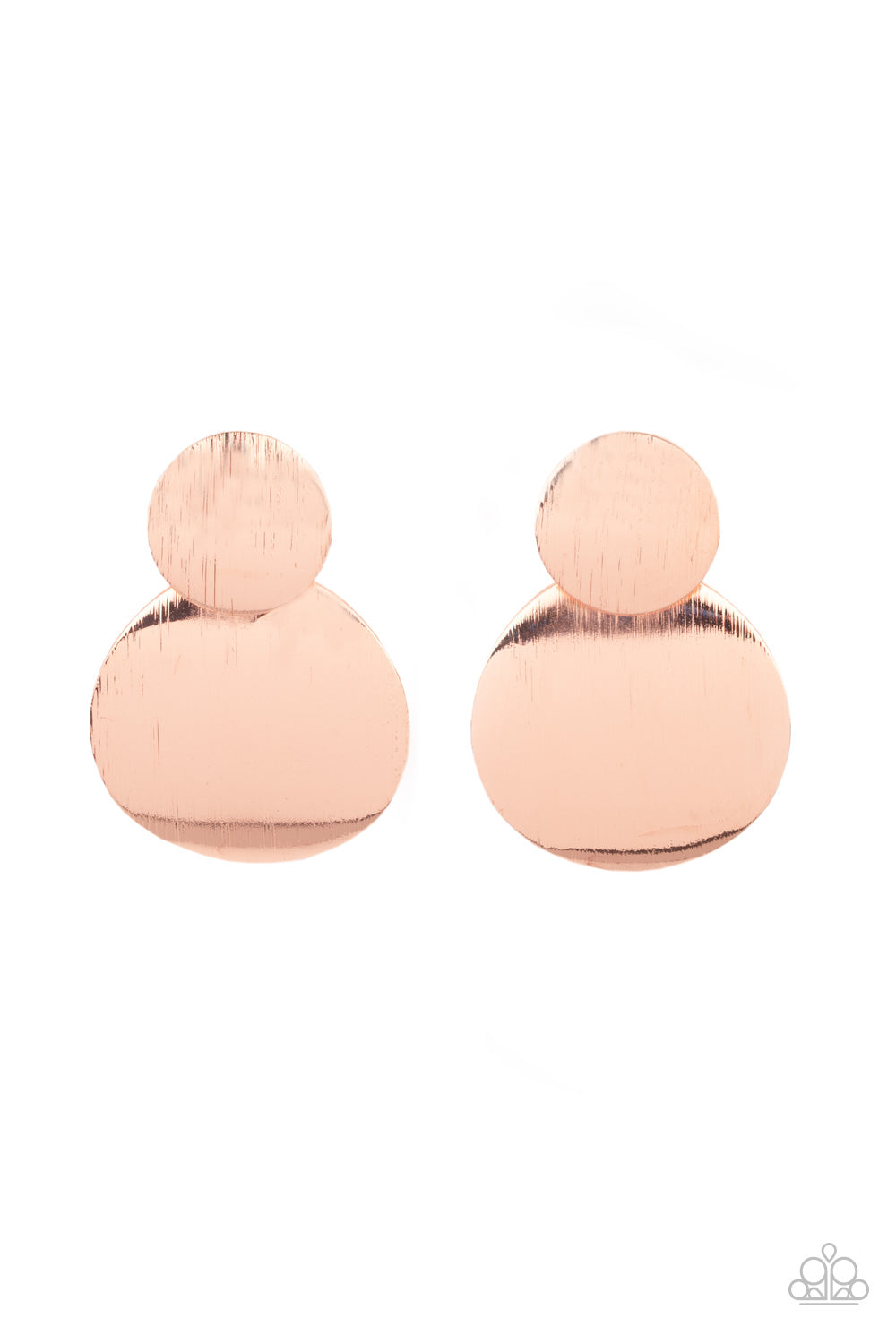Here Today, GONG Tomorrow - Copper Earrings - Paparazzi Accessories 
