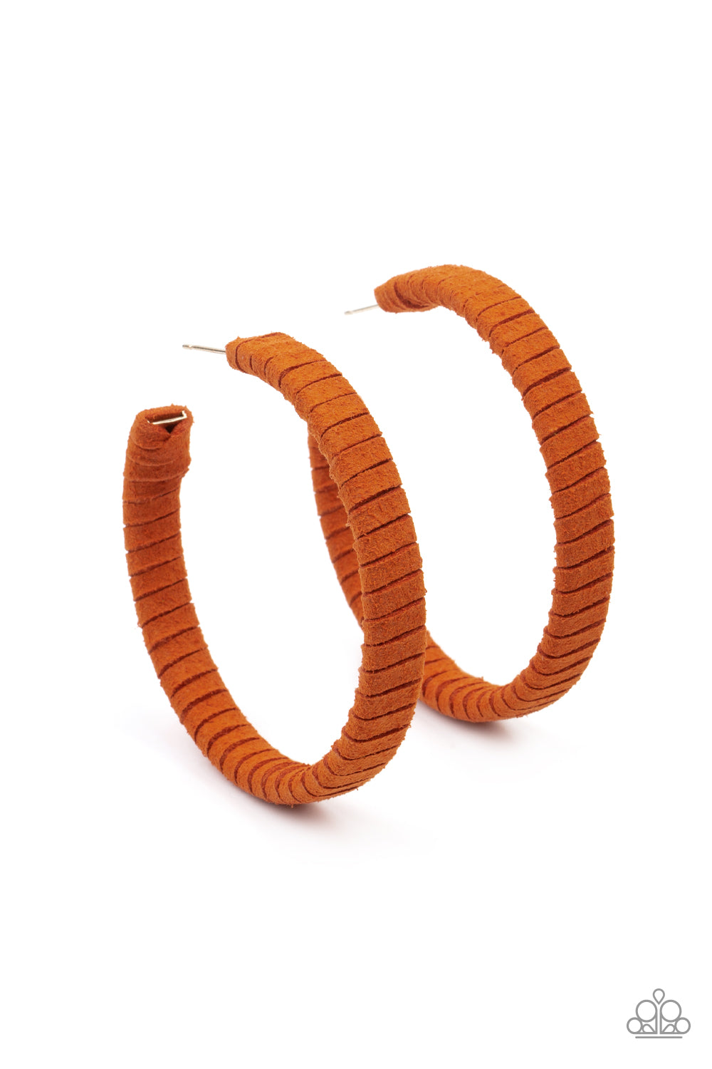 Suede Parade - Orange Earrings - Paparazzi Accessories - Paparazzi Accessories 
