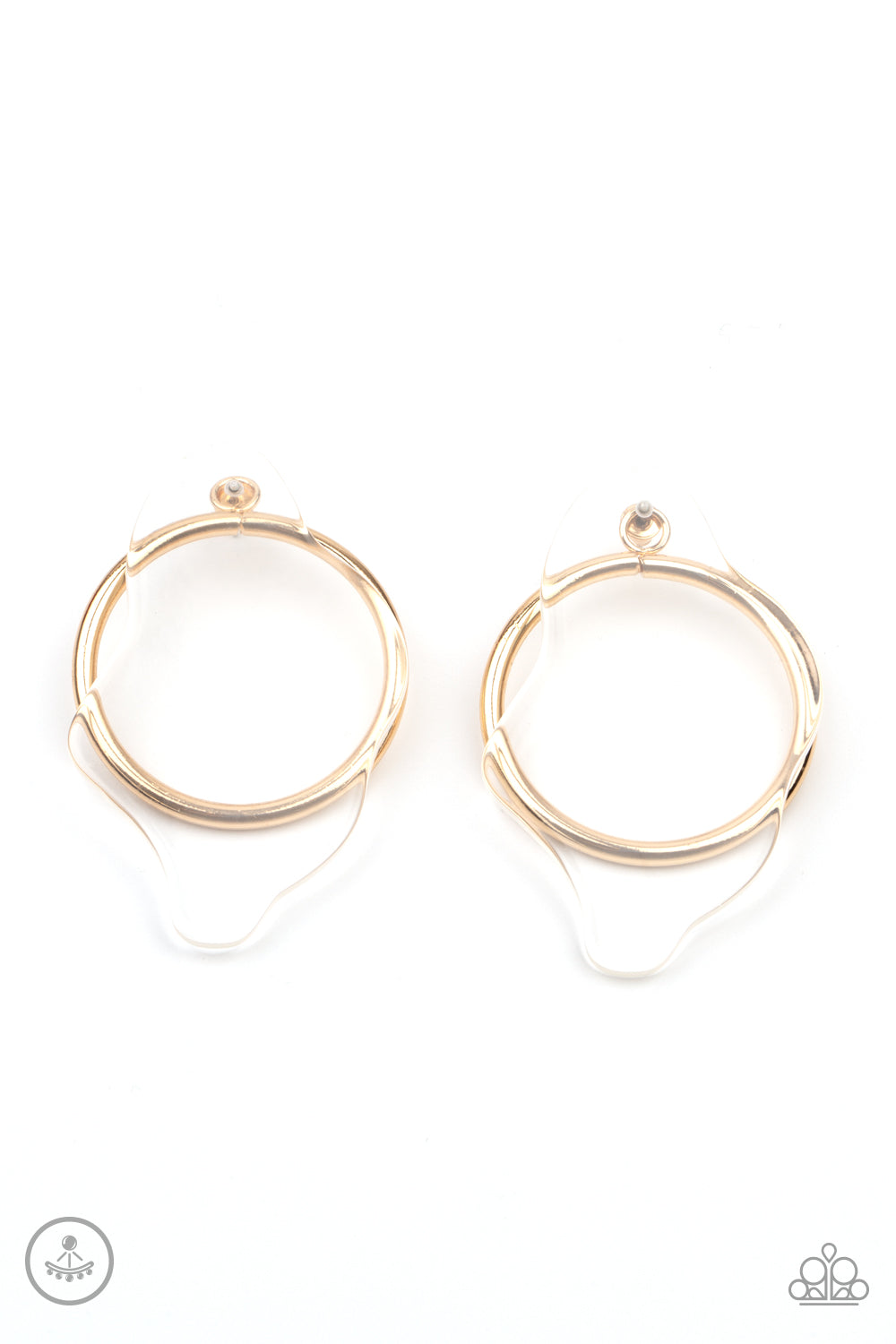 Clear The Way! - Gold  Earrings - Paparazzi Accessories - Paparazzi Accessories 