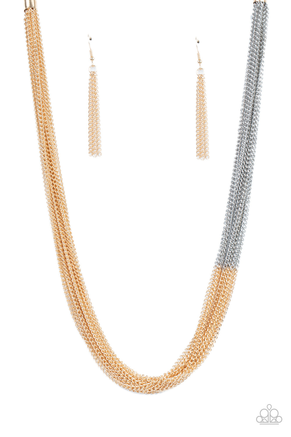 Metallic Merger - Gold Necklace - Paparazzi Accessories - Paparazzi Accessories 