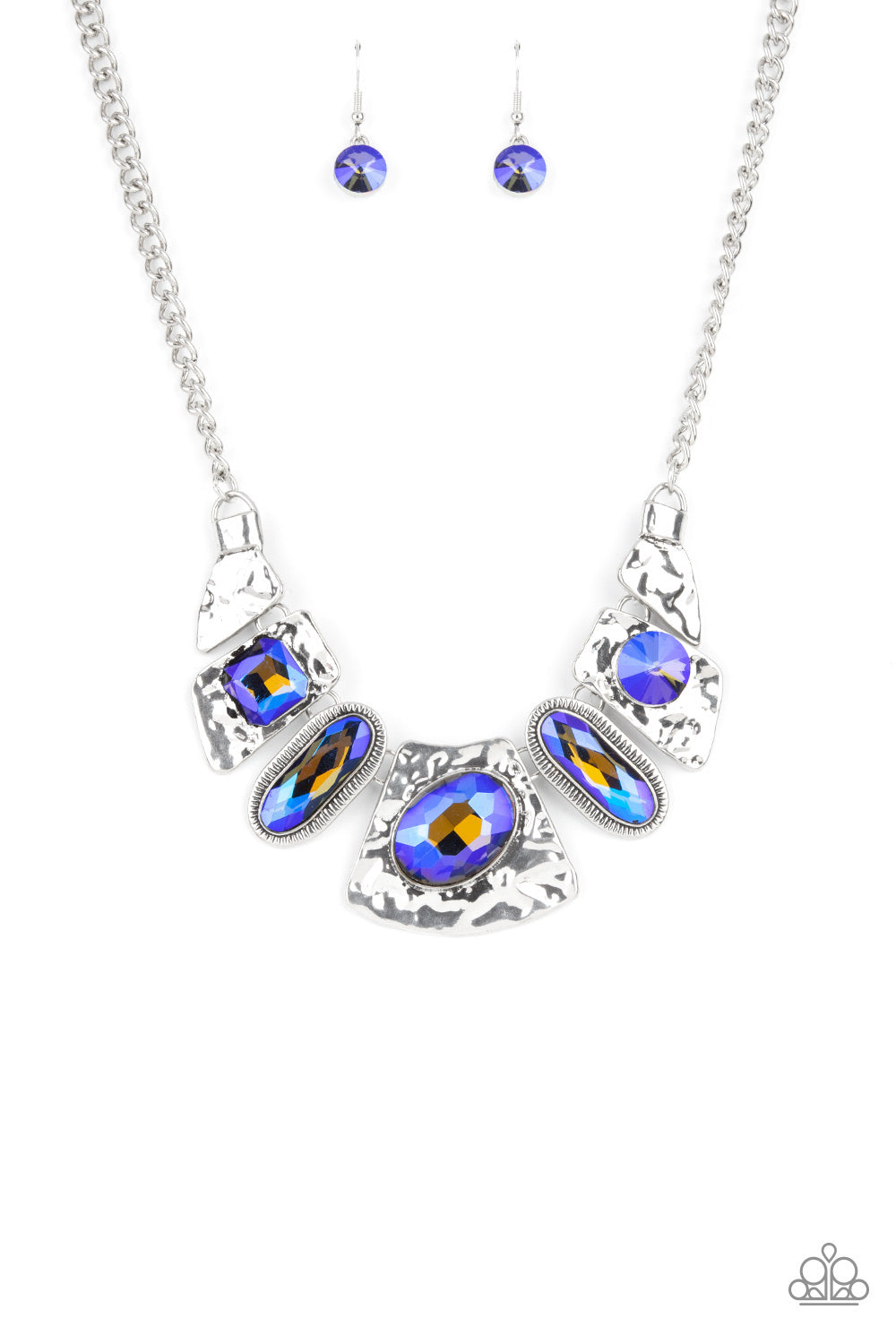 Futuristic Fashionista - Blue Necklace - Paparazzi Accessories - Paparazzi Accessories 