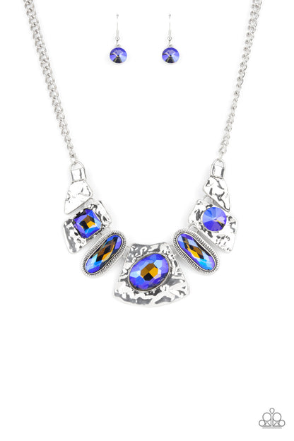 Futuristic Fashionista - Blue Necklace - Paparazzi Accessories - Paparazzi Accessories 