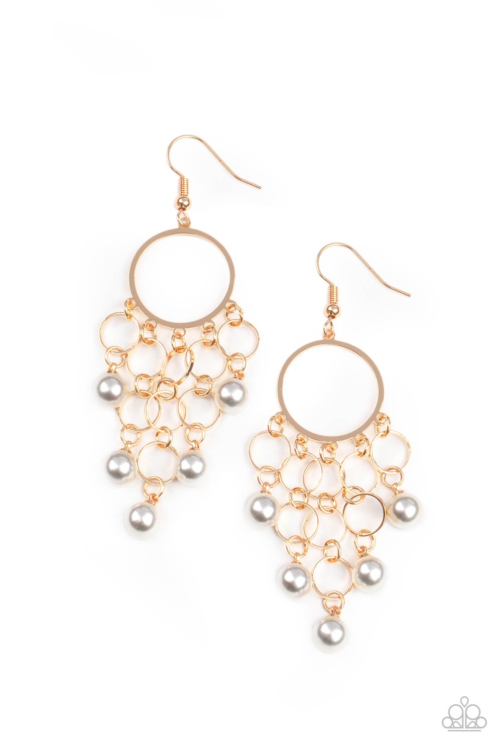 When Life Gives You Pearls - Gold Earrings- Paparazzi Accessories - Paparazzi Accessories 