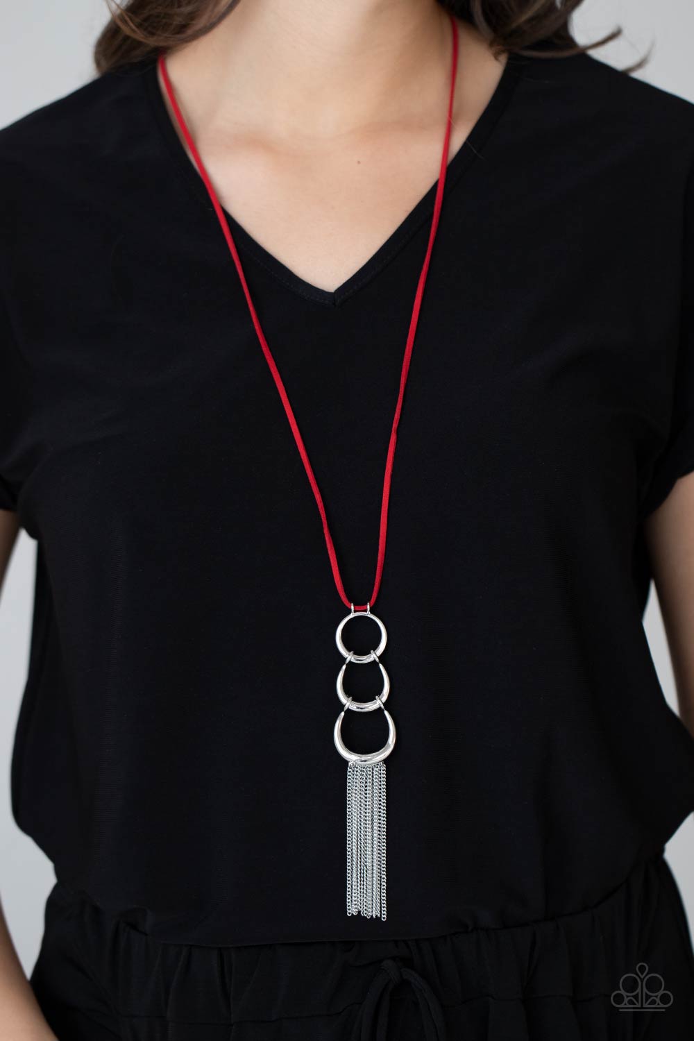 Industrial Conquest - Red Necklace - Paparazzi Accessories - Paparazzi Accessories 