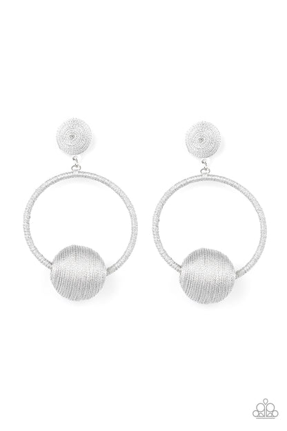 Social Sphere - Silver Earrings - Paparazzi Accessories 