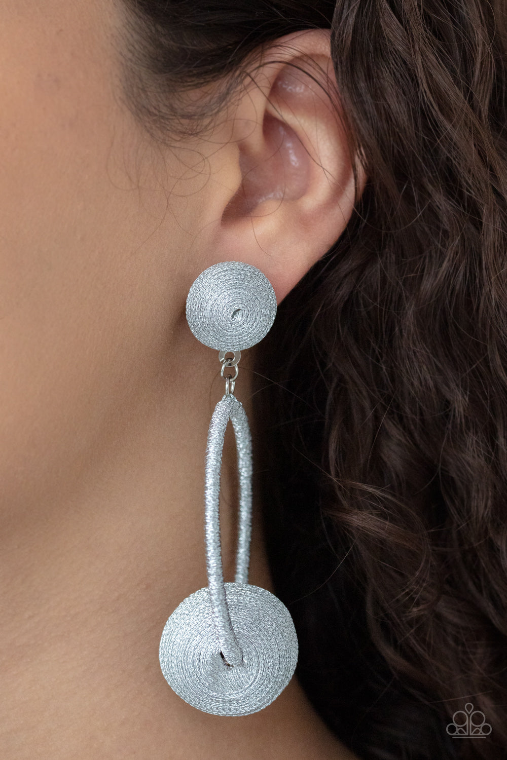 Social Sphere - Silver Earrings - Paparazzi Accessories 