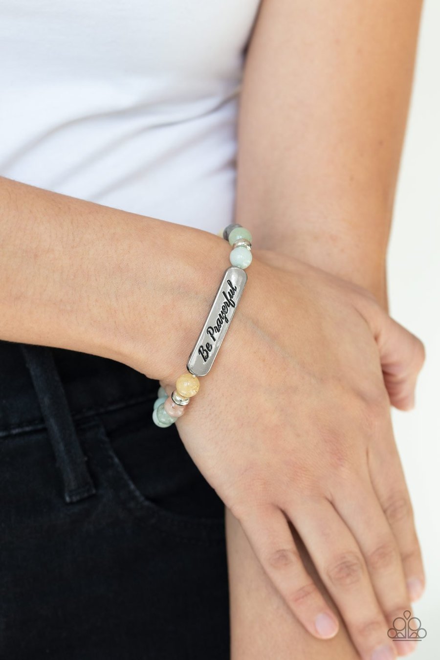 Be Prayerful - Green Bracelet - Paparazzi Accessories - Paparazzi Accessories 