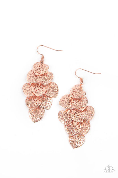 Shimmery Soulmates - Copper Earrings - Paparazzi Accessories - Paparazzi Accessories 