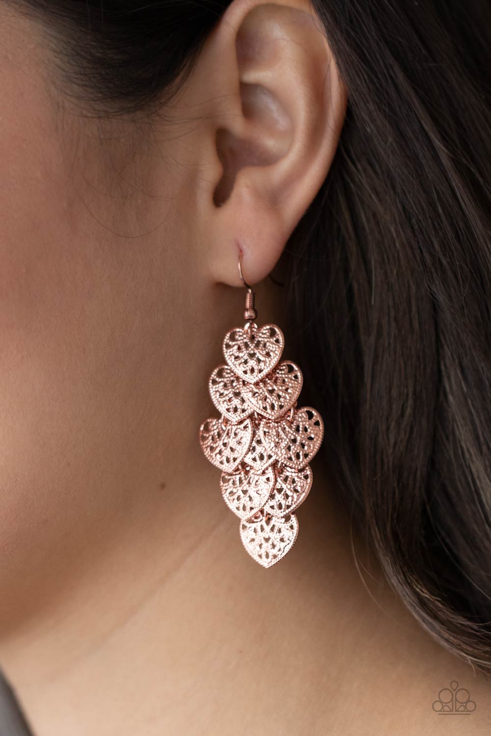 Shimmery Soulmates - Copper Earrings - Paparazzi Accessories - Paparazzi Accessories 