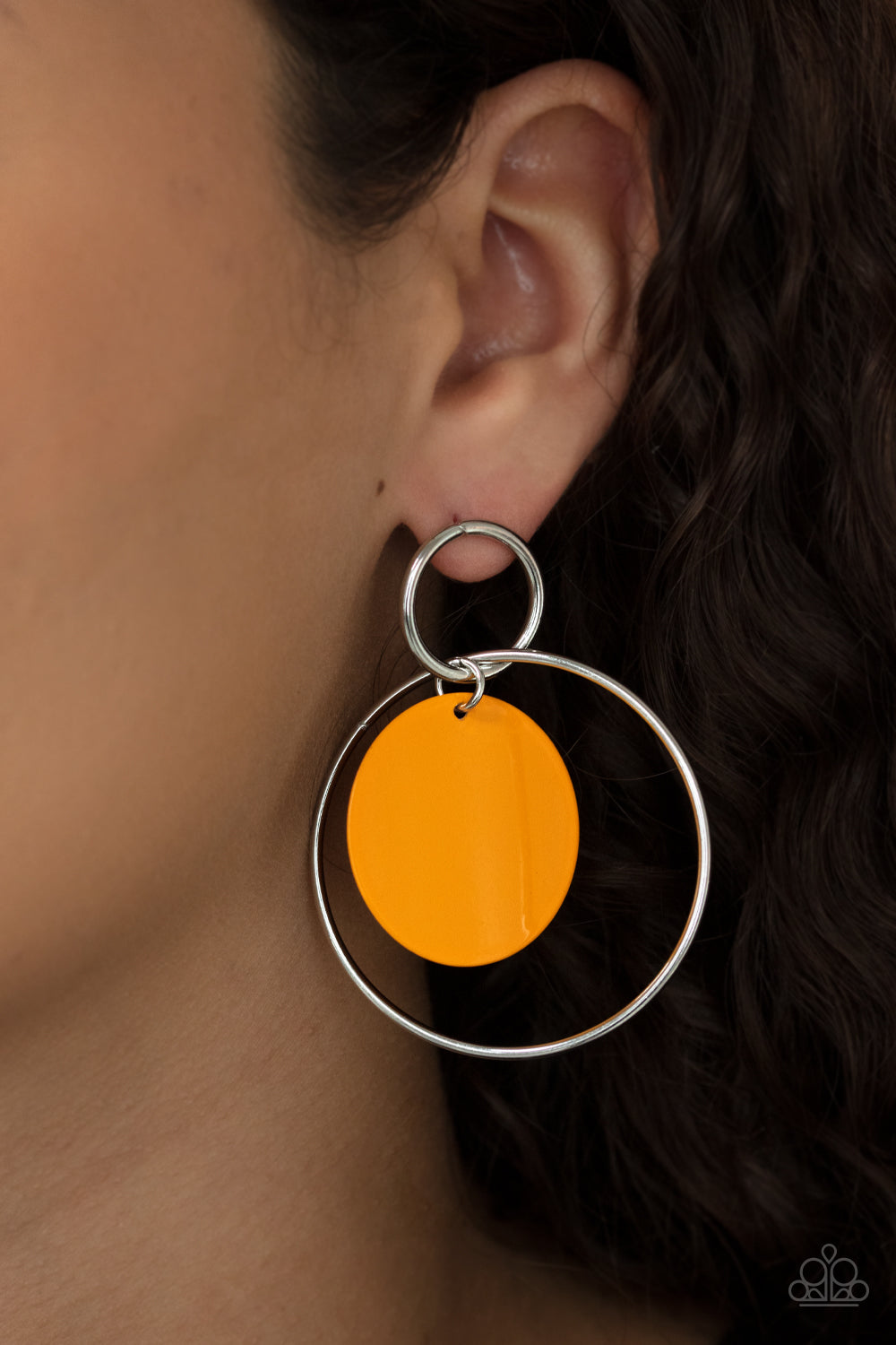 POP, Look, and Listen - Orange Earrings - Paparazzi Accessories - Paparazzi Accessories 