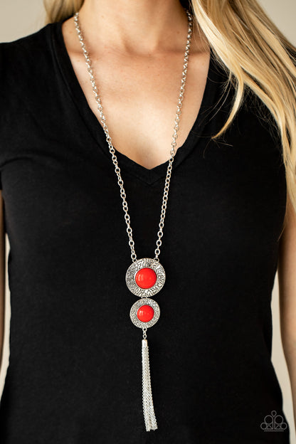 Abstract Artistry - Red Necklace- Paparazzi Accessories - Paparazzi Accessories 