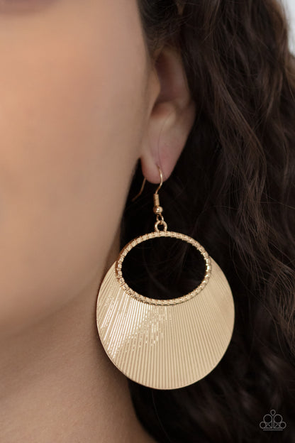 Fan Girl Glam - Gold Earrings- Paparazzi Accessories - Paparazzi Accessories 