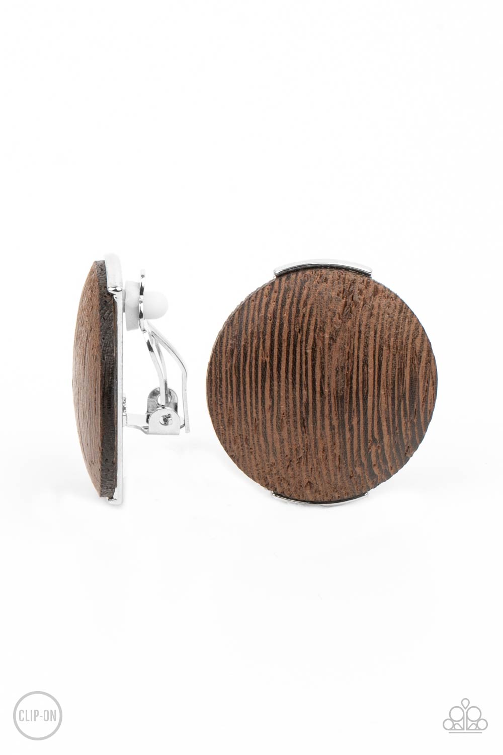 WOODWORK It - Brown Earrings - Paparazzi Accessories - Paparazzi Accessories 