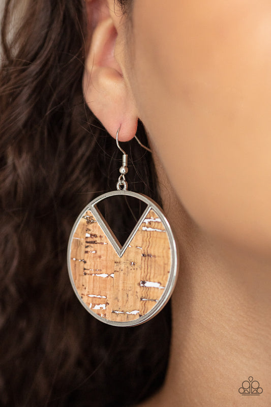 Nod to Nature - White Earrings - Paparazzi Accessories - Paparazzi Accessories 