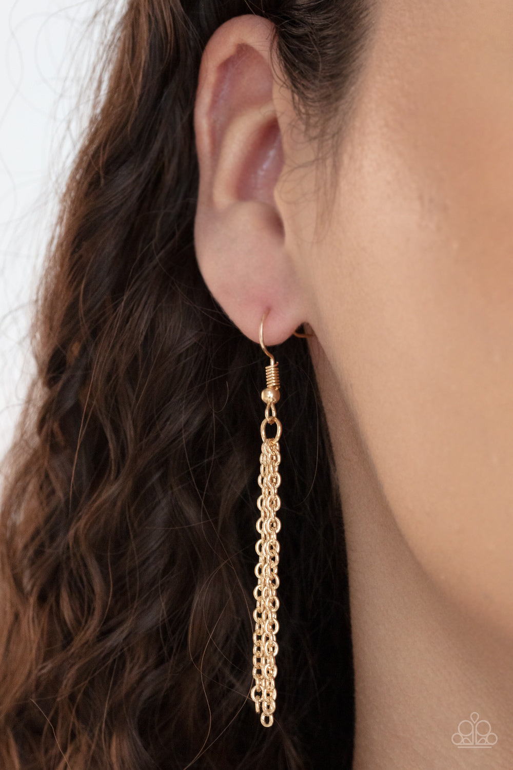 Ice Age Intensity - Gold Necklace - Paparazzi Accessories - Paparazzi Accessories 