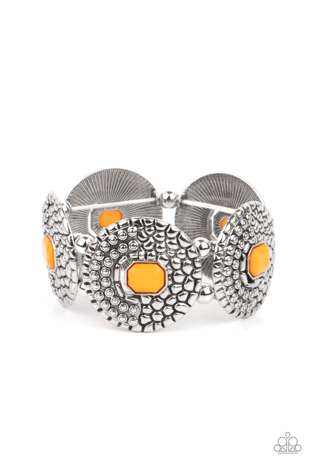 Prismatic Prowl - Orange Bracelet - Paparazzi Accessories - Paparazzi Accessories 