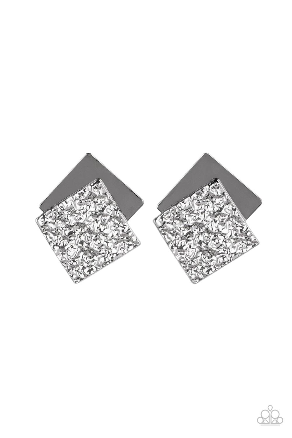 Square With Style - Black Earrings - Paparazzi Accessories 