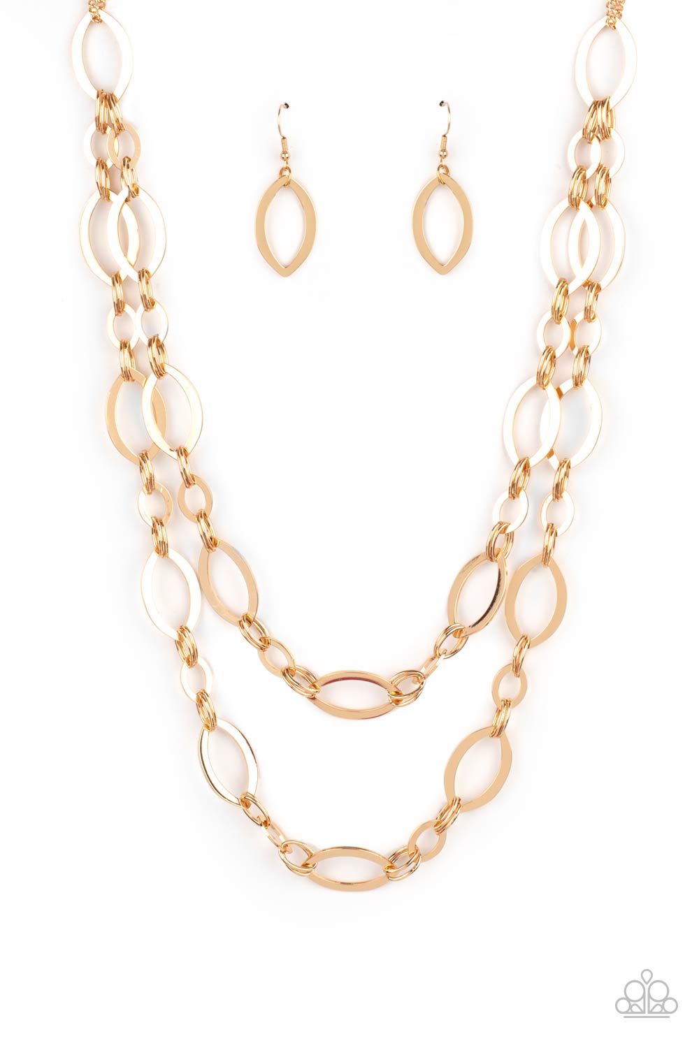 The OVAL-achiever - Gold Necklace - Paparazzi Accessories - Paparazzi Accessories 